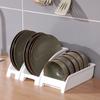 1 Pack Plastic Cabinet Rack Plate And Dish Storage Rack Bowl Cup Rack Multi-Function Storage Rack Kitchen Utensils Rack