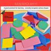 Wooden Geometric Shapes Set For Elementary Math Learning With 50 Pieces For Classroom Use