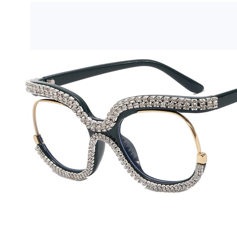 Women Reading Glasses Frameless Anti-Blue Presbyopic Glasses 0 To +4.0  Diamond Rimmed Glasses  Anti-Reflective