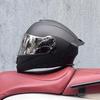 Motorcycle helmets Men's and women's face-off helmets Double mirror locomotive Bluetooth semi-full cover four seasons
