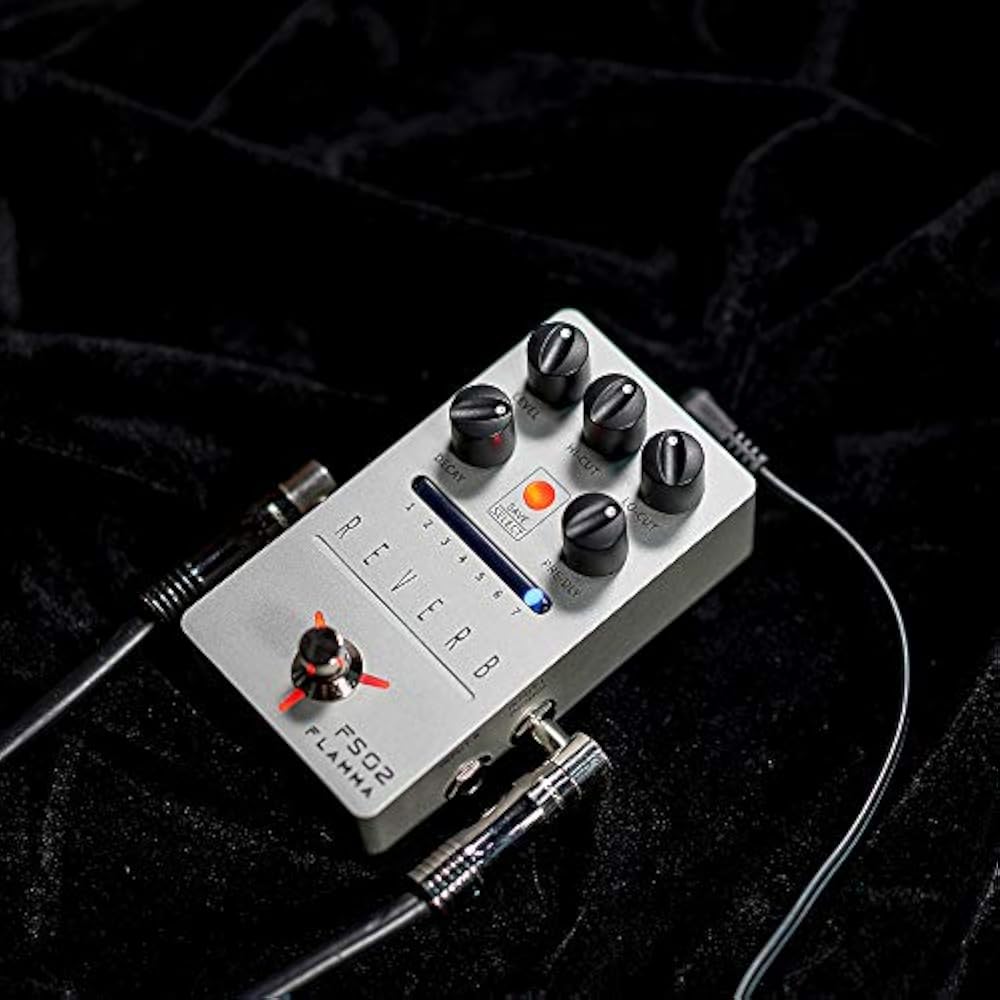 FLAMMA FS02 Digital Reverb Guitar Pedals 7 Classic Effects Trail-on Buffer Bypass Sliver Stereo D...
