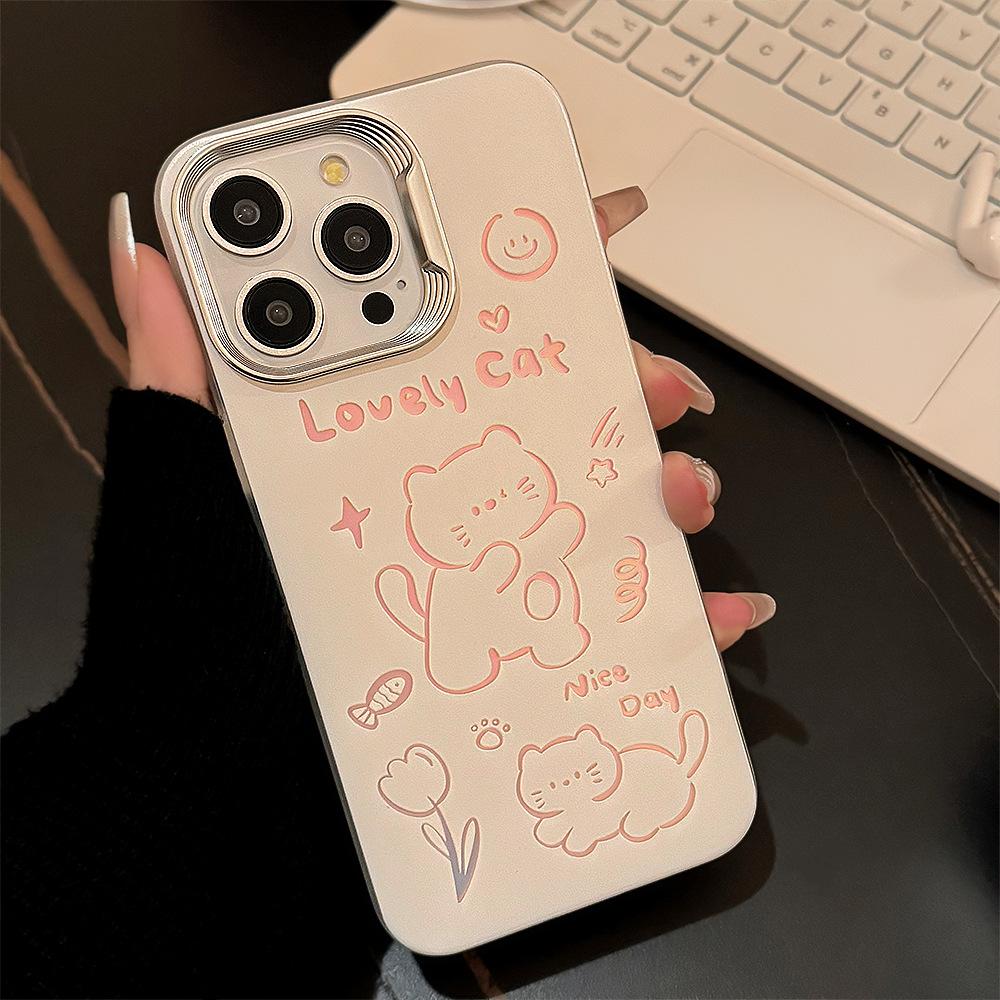 Cute Kitten Case for iPhone 13 iPhone 15 iPhone 16 Pro Max