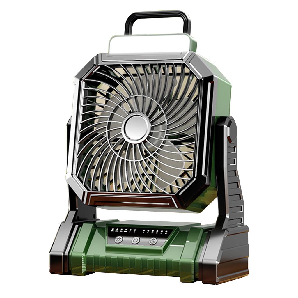 9000mAh Battery Operated Fan Portable Rechargeable Desk Camping Fan with LED Light and Hook Outdoor Fan for Tent Car Trip