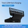 For Tesla Model 3 Highland Model Y Juniper Rear Air Vent Expansion Dock USB Scalable 27W Fast Charging Data Cable Accessories