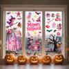 Halloween Window Sticker Pumpkin Witch Bat Castle Pattern Wall Stickers Halloween Decals