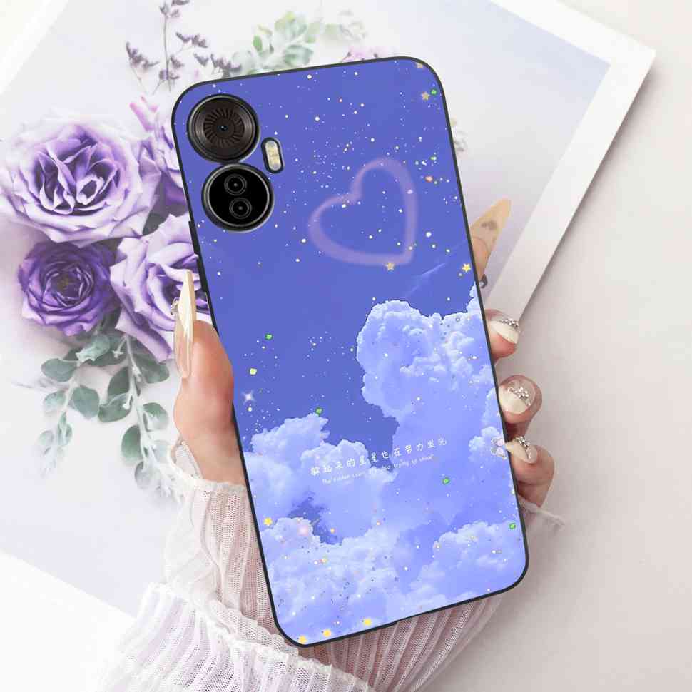 For Itel S18 Pro 6.6" Case Simple Style Pop Patterns Silicone TPU Black Cover Shockproof For ITEL S18 Pro S18pro Phone Cases