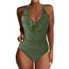 Women's One-piece Fashion Bikini Solid Colour Sexy With Bra Pads No Steel Bra Swimsuit