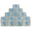 10pcs 6 Sided Glitter Dice for DND RPG Board Game Accessories Polyhedral Dice Set