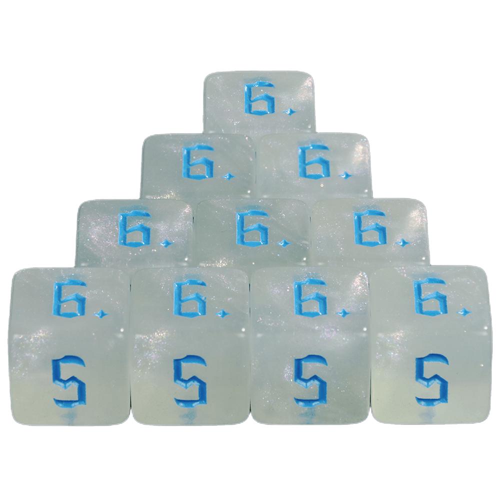 10pcs 6 Sided Glitter Dice for DND RPG Board Game Accessories Polyhedral Dice Set