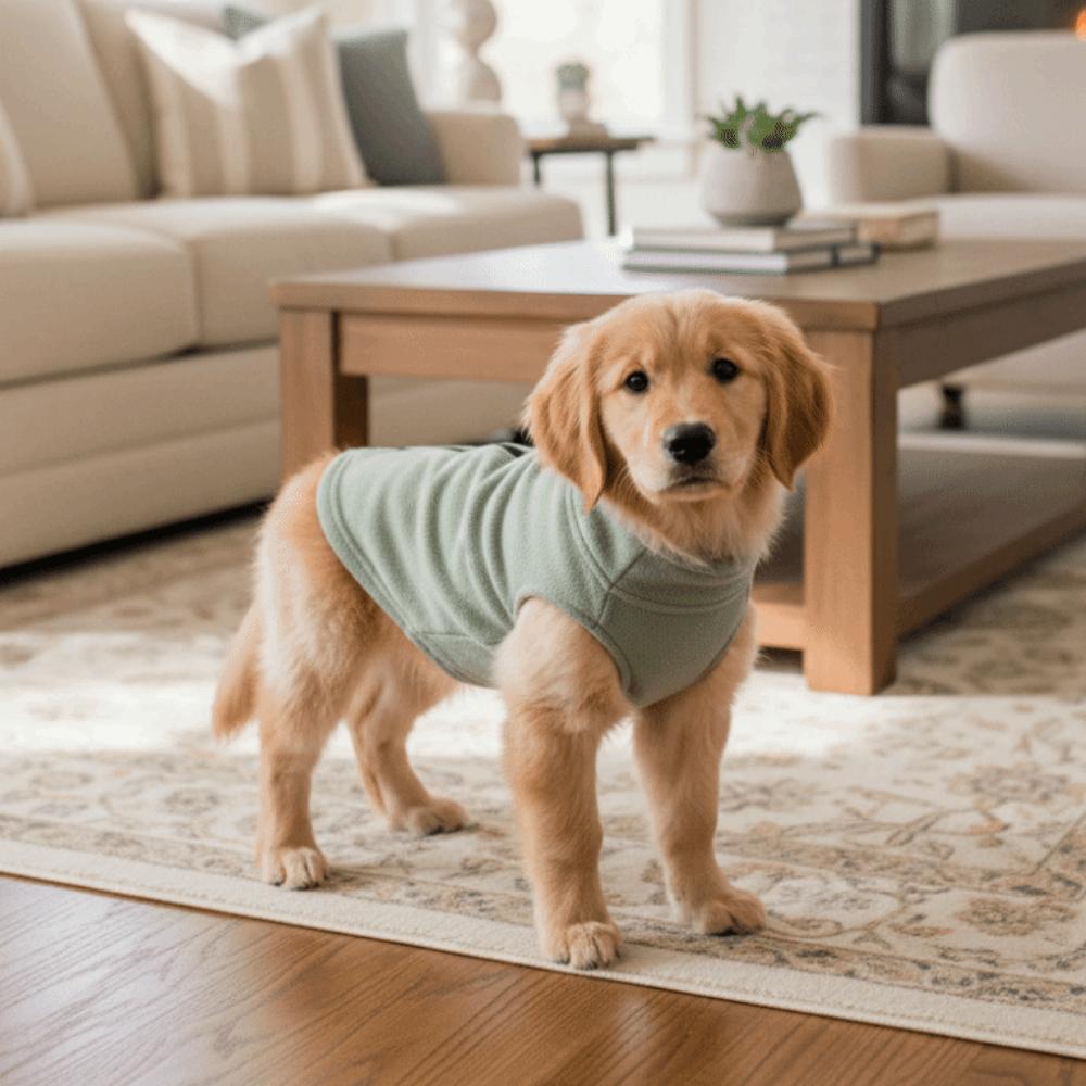 Dog Cotton Coat Thicken Winter Dog Coat Soft Comfortable Dog Warm Vest with Zipper Puppy Towing Suit Outdoor Activities