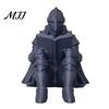 Reading Themed Gift 3D Printed Medieval Knight Book Corner Ornament, Figurine Statue Nook Decor, Creative Bookend for Bookshelf, Lover Literary