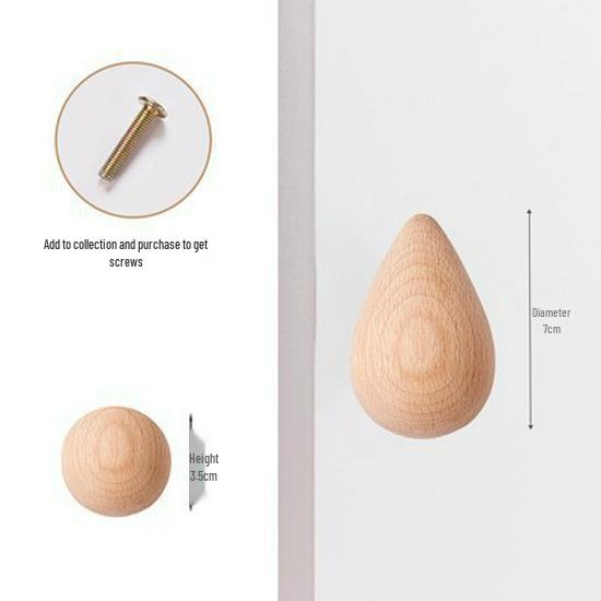 Nordic Star Moon Cloud Children's Wardrobe Handle - Solid Wood