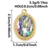 High Quality 304 Stainless Steel Sun Heart Abalone Shell Pendant For Jewelry Making Supplies Enamel Charm Golden DIY Accessories