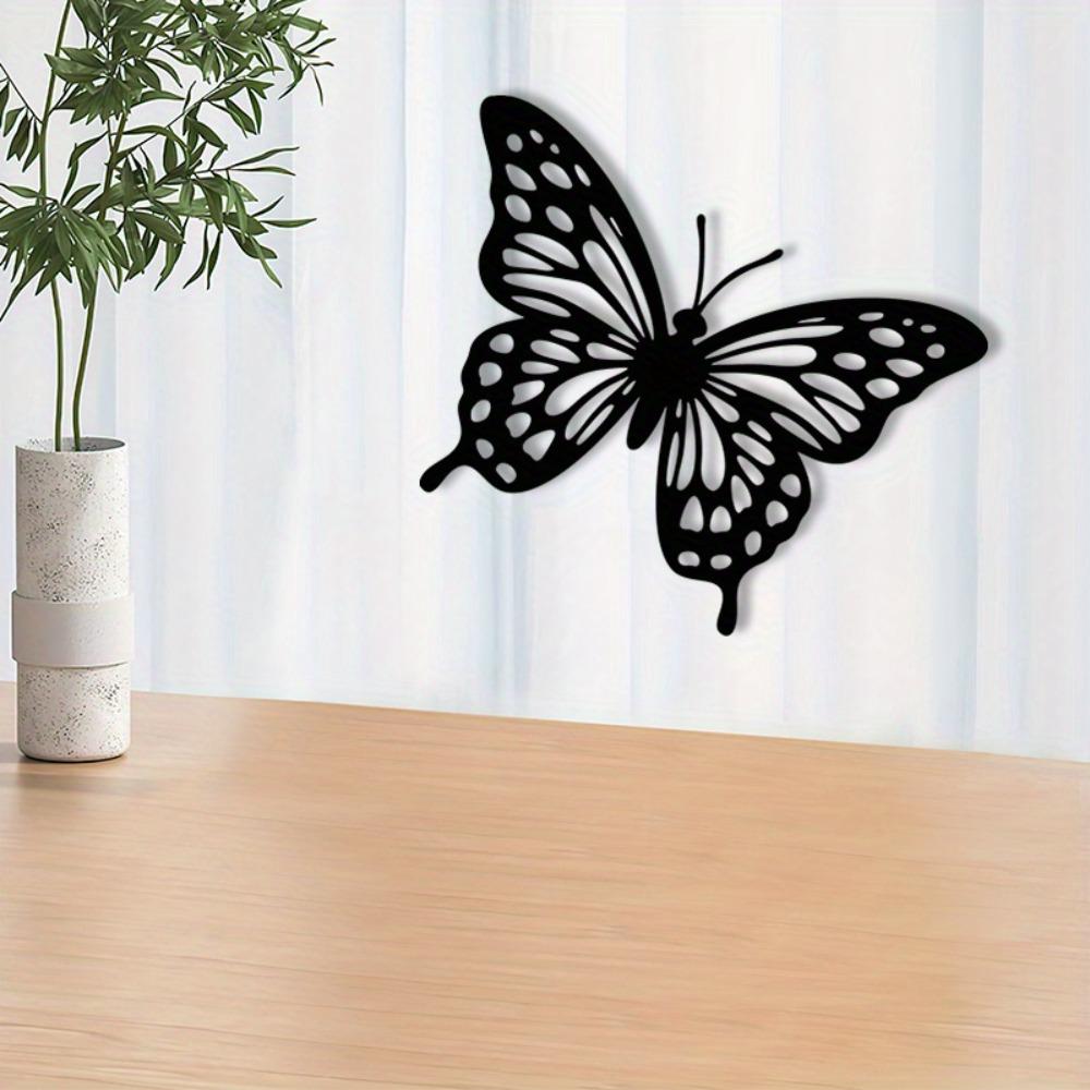 1pc Vintage Butterfly Iron Wall Art, Garden Fence Statue Mural, Spring Festival Decor, Weather Resistant Gift for Butterfly Lovers