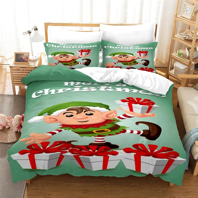 Merry Christmas Bedding Set Adults Children Winter Duvet Cover Sets Kidstwin Full Queen King Bedroom Set King Home Textile