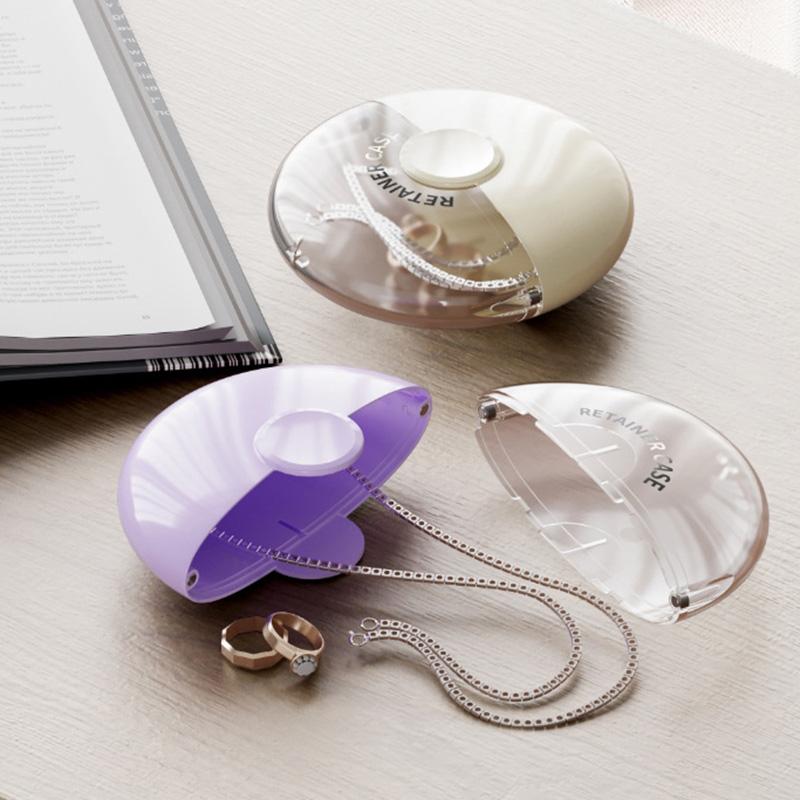 Mini Magnetic Dental Retainer Case Portable Dustproof Braces Box Sealed Mouthguard Case For Teeth Travel False Denture Box