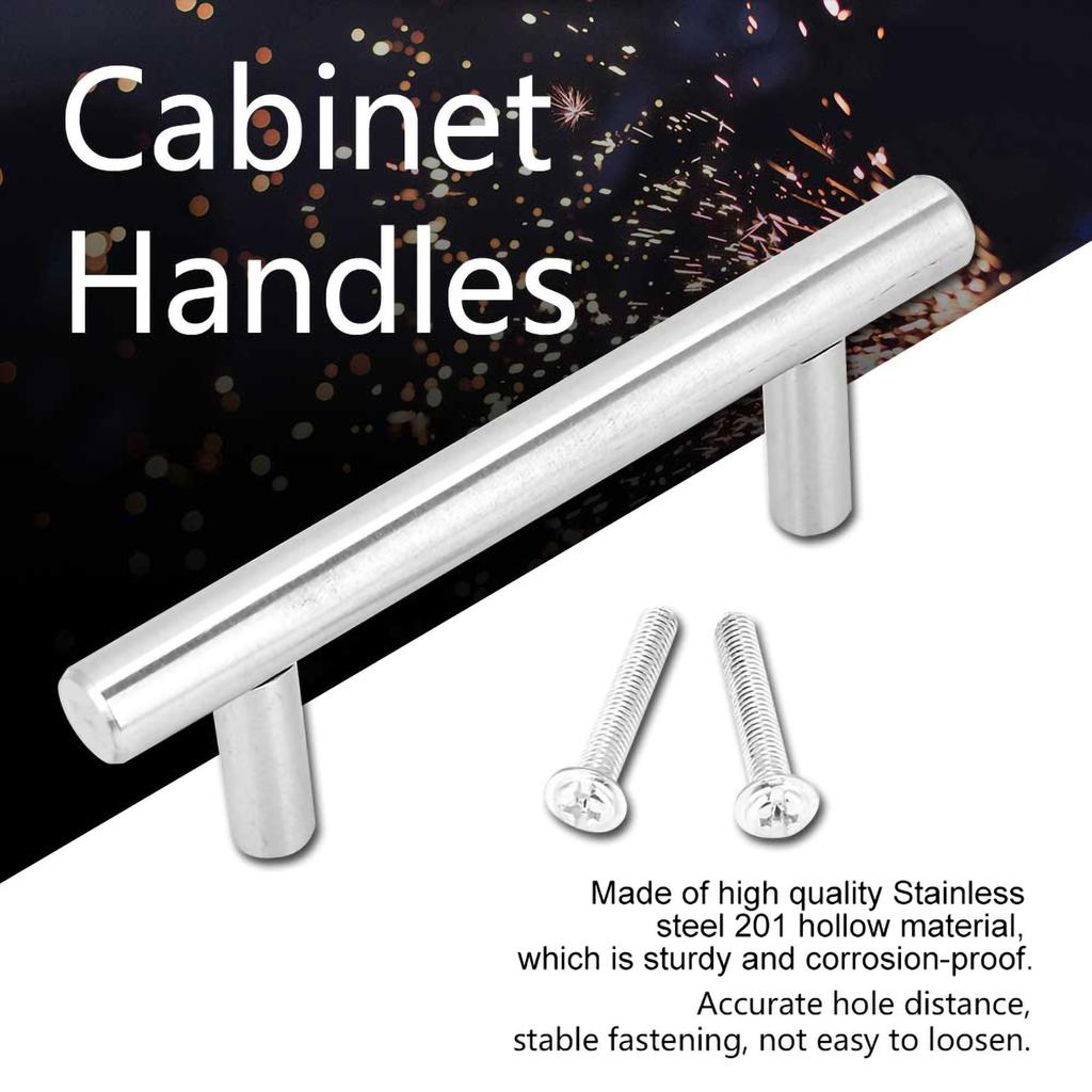 Stainless Steel T Bar Cabinet Pull Handles Knobs Kitchen Door Handle for Furniture (50mm)