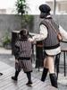 Children's Retro Houndstooth Cotton Knit Cardigan Vest
