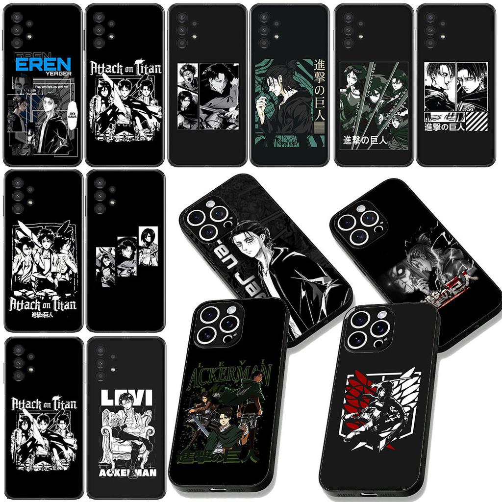 Jaeger levi Attack on titan Eren Phone Cover for Samsung Galaxy A06 A05 A14 A50 A51 A52 A12 A13 A23 A70 A07 A25 A26 A72 A56 Case