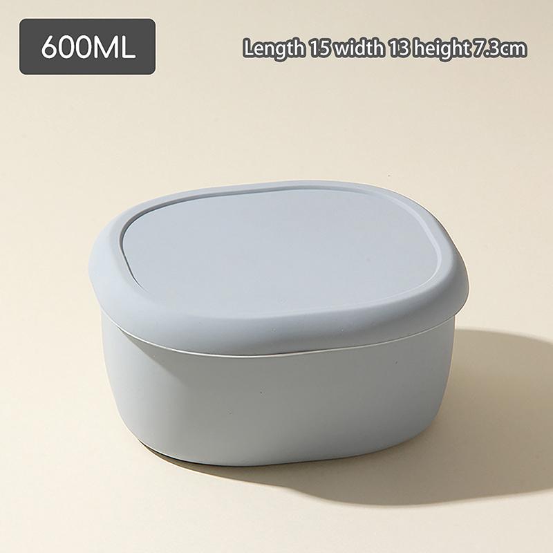 200/300/600ML Silicone Bento Boxes Lunch Container Leak-Proof Lunch Container, BPA-Free, Dishwasher Safe