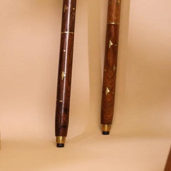 Set of 2 Brass Carving Walking Stick 93.98 cm