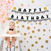 One Happy Dude Birthday Banner Hippie Groovy Smile Face Bunting Garland Handmade Party Paper Banner for First Birthday Party Baby Shower Backdrop