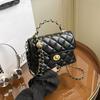 Ruteformet kjedetaske dame ny sommer allsidig skulder messenger bag avslappet nisje liten firkantet bag