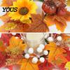 Berry And Pumpkin Candle Decor Fall Rings Wreaths, Artificial Maple Leaf Ring for Pillar Sunflower Holder, Thanksgiving Halloween Home Party