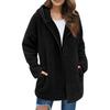 Damen Casual Hoodie, Farbe Langarm Kapuzenpullover mit Umlegekragen