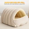 Winter Plush Cat Bed Warm Pet House Thickening Warmth Comfort Soft Kittens Sleeping Beds Cat Cave For Pet Warmth Pet Supplies