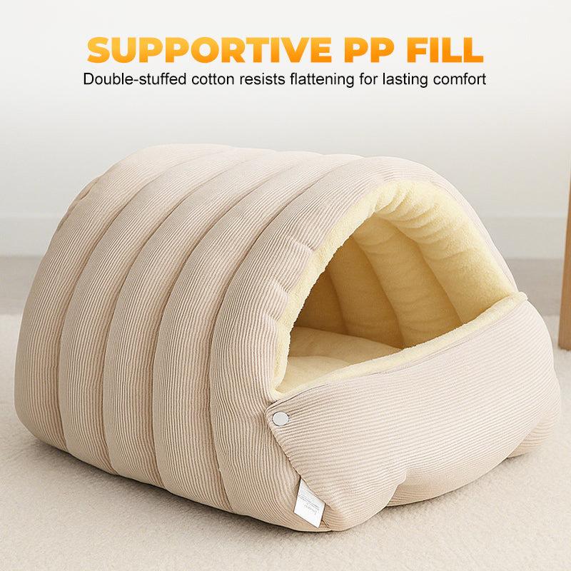 Winter Plush Cat Bed Warm Pet House Thickening Warmth Comfort Soft Kittens Sleeping Beds Cat Cave For Pet Warmth Pet Supplies
