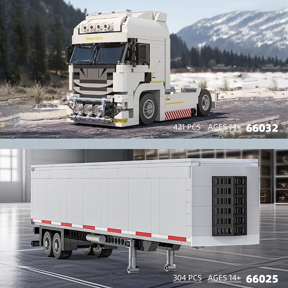 European Style Truck Building Block Tank Container Combinations, Ideal Gift for Car Enthusiasts' Collection and Model Building