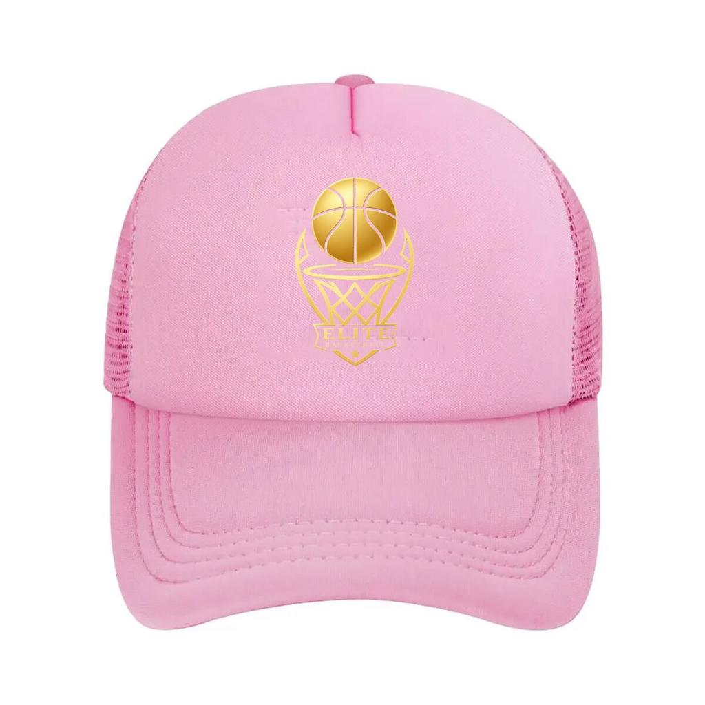 Luxury Golden Basketball Emblem Artw Mesh Baseball Cap Hip Hop