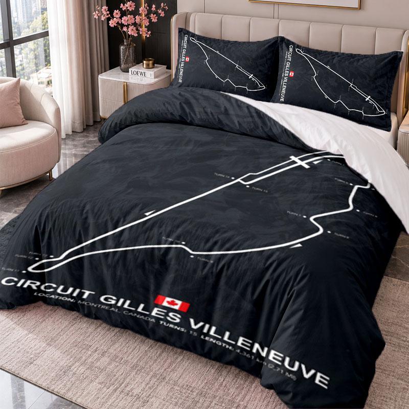 Formel 1 3-teiliges Bettwäsche-Set Bettbezug mit zwei Kissenbezügen für Schlafzimmer Heimdekoration