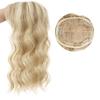 Body Wavy/Curly Hair Topper With Air Bangs For Women,Synthetic Hairpiece Clip in Hair Extension Add Volume Wig for Covering White Hair Hair Loss
