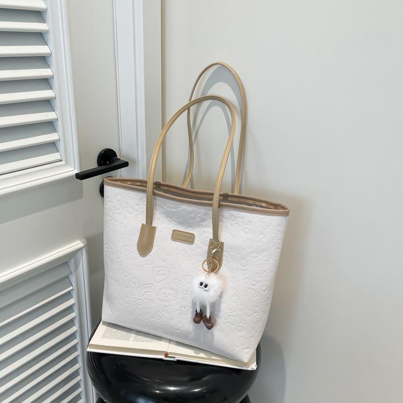 Stylish Large Capacity Tote Bag For Women In Black Pink And Khaki Ideal For Everyday Use