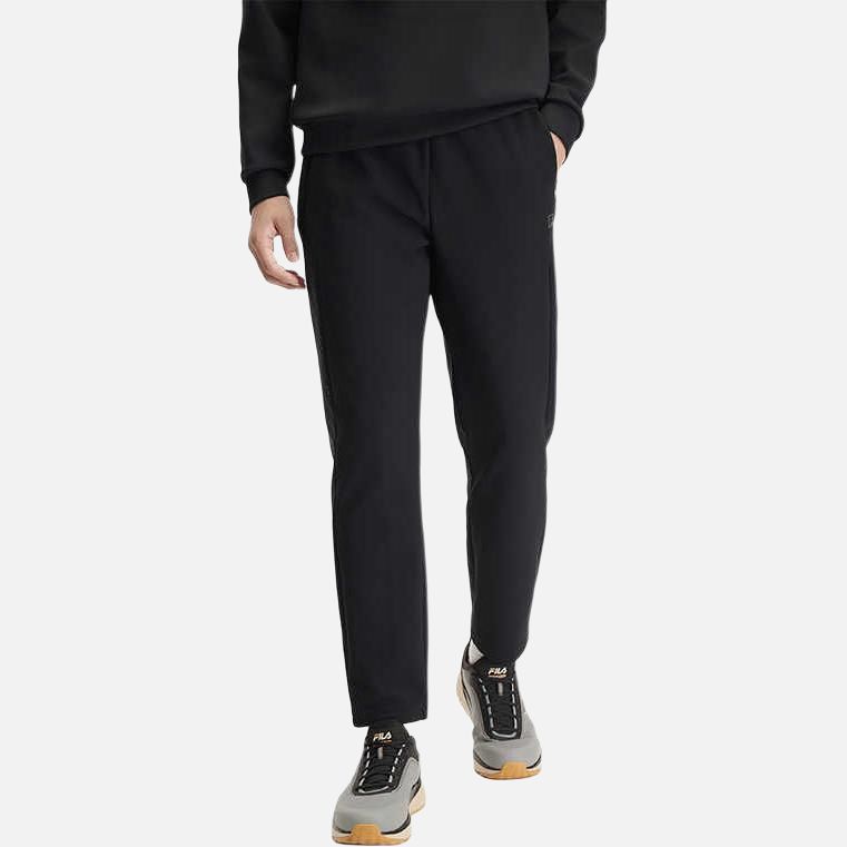 New FILA AthleticsFitness Knitted Sports Pants Men's Pitch Black A11M441603FBK