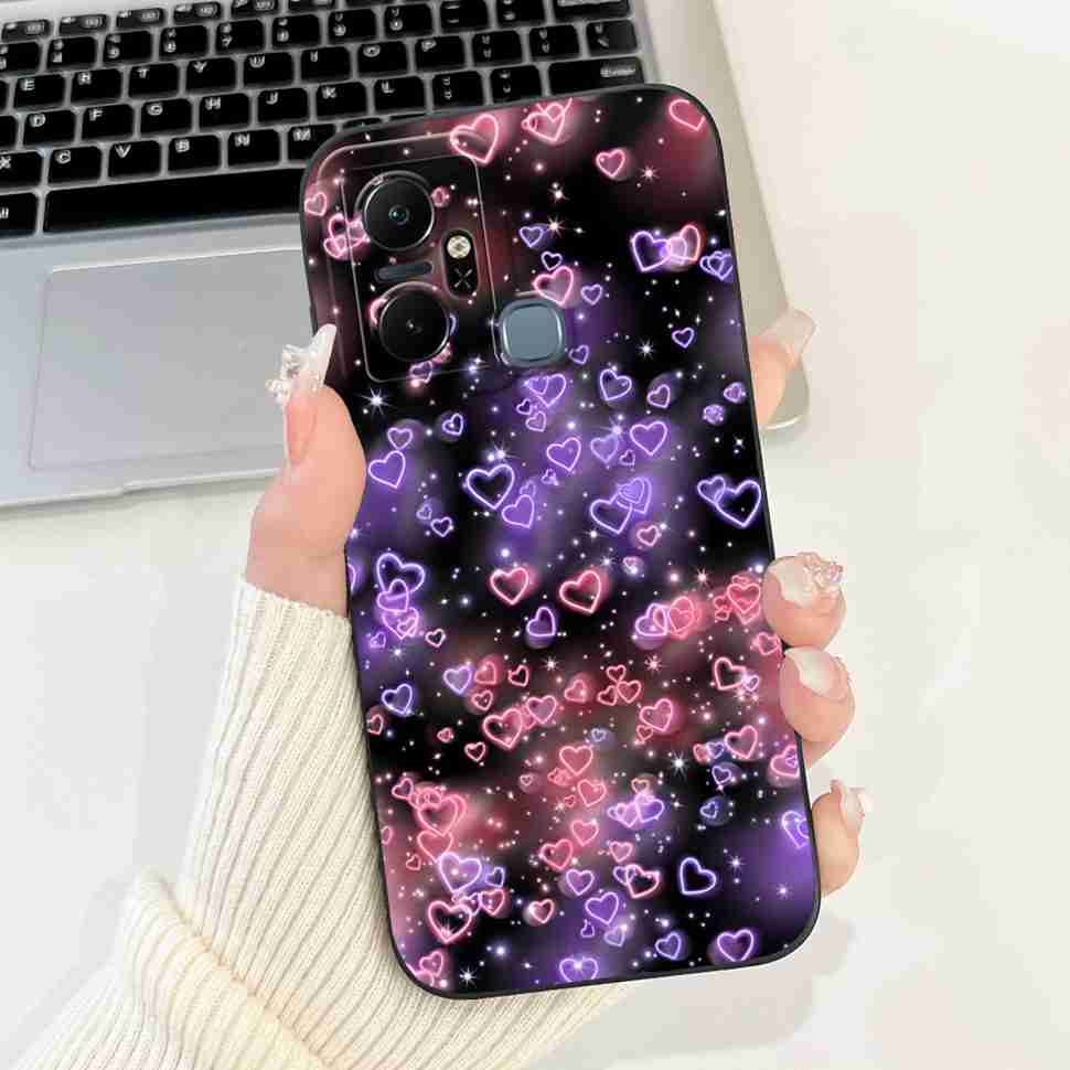 For Infinix Smart 6 Plus X6823C Case Luxury Floral Fashion Soft Silicone Cover For Infinix Smart 6Plus X6823 6.6" Phone Case