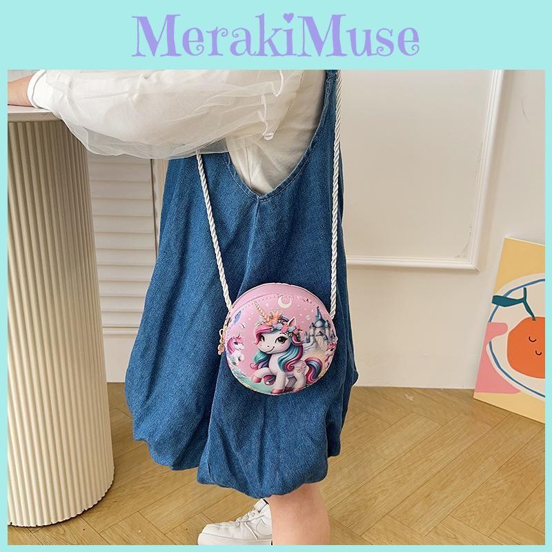 Cartoon Cute Unicorn Crossbody Bag For Kids Lightweight Breathable Design Durable