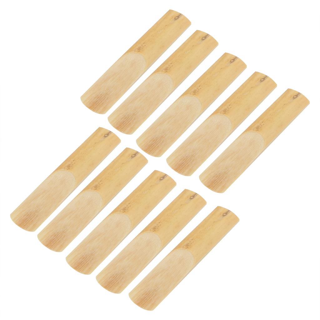 10Pcs Tenor Saxophone Reeds Musical Instrument Accessories for Beginners Wood Color