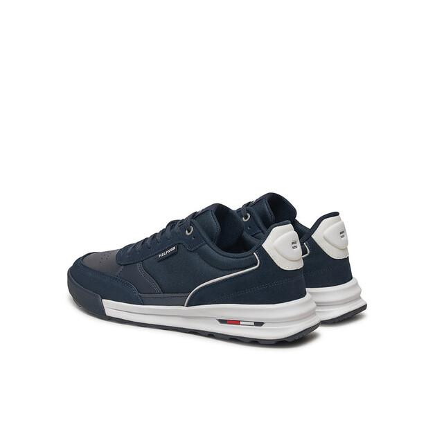 Мужские кроссовки Tommy Hilfiger Retro runner mix rwb fm0fm05371 granatowy