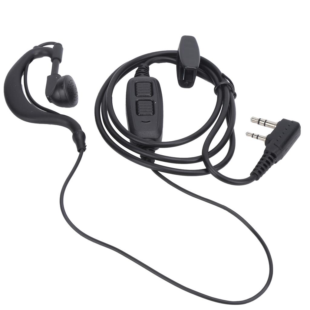 Walkie Talkie Earpiece Dual PTT Headset with Earplug Sleeve for BAOFENG UV‑82 UV‑82L UV‑89 UV8D