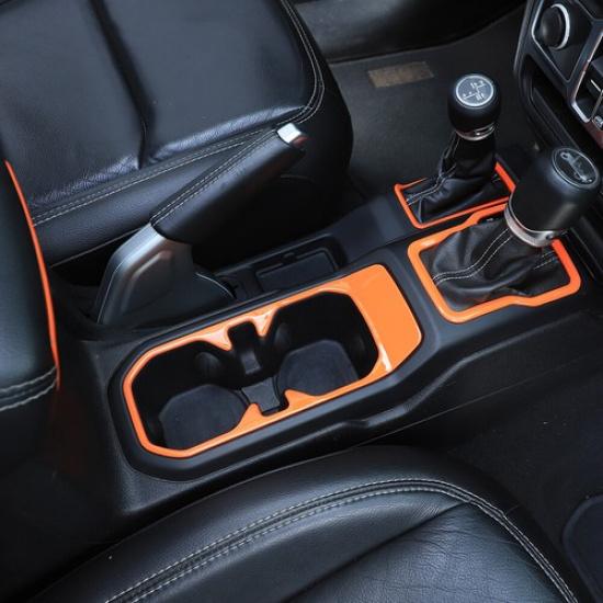 Inner Gear Shift Cup Holder Center Cover Trim For Jeep Wrangler JL JT 18+ Orange