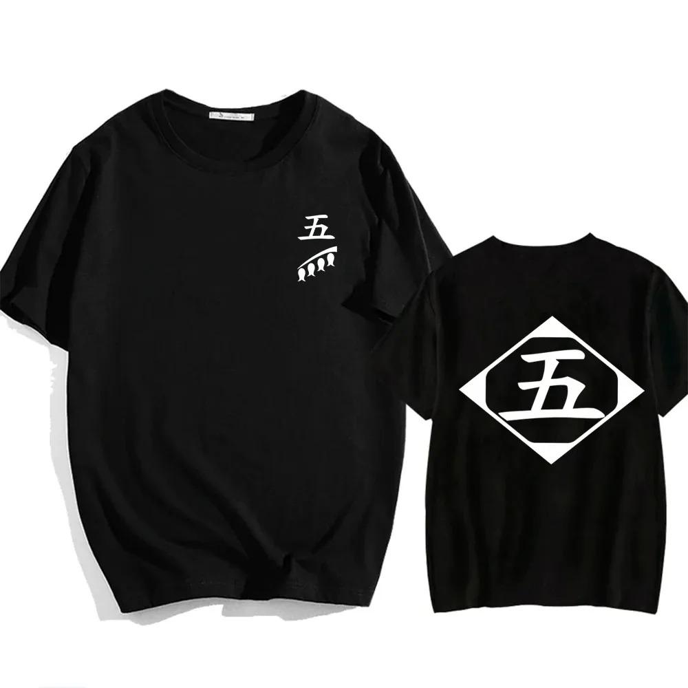 Hot Sale Anime Cotton T-Shirt Bleach Cosplay Shirt Zaraki Kenpachi Unisex Women O-Neck Short Sleeve Tee Fashion Tshirt For Fans