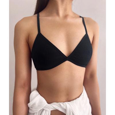 European and American Beauty Back Triangle Cup No Steel Ring Bra Sexy  Ultrathin Girls' Underwear