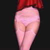 Sexy Women Oil Shiny Hollow Out Lace Garter Belt Stocking 2 In 1 Sexy Glossy Garter With Stockings Plus Size Candy Color F17