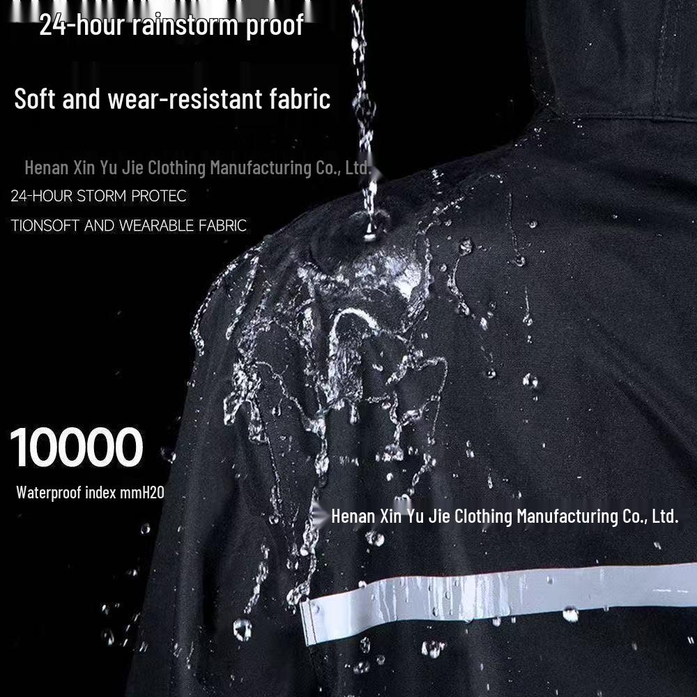 Unisex Reflektierendes Regenanzug-Set (Jacke & Hose) für Motorrad & Outdoor, Starkregen-Schutz für Lieferfahrer