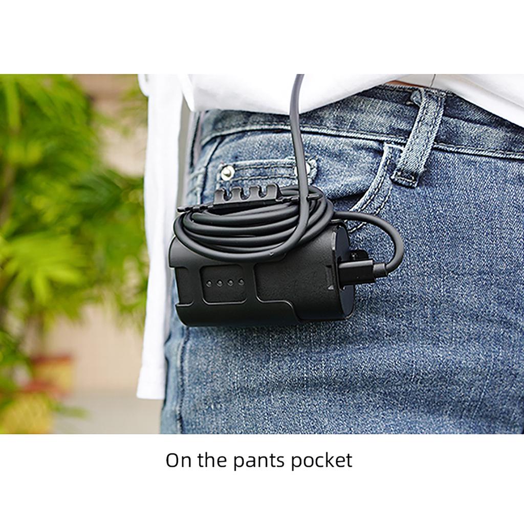 Battery Clip Holder with Charging Cable Head Strap for Avata Goggles2 Flights Power Cord Keep Power Supply Organized