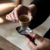 Japanese Retro Pure Tin Coaster Zen Tea Saucer Insulation Pad Old Tin Tea Coaster Cup Holder Tea Ceremony Tea Set Accessories