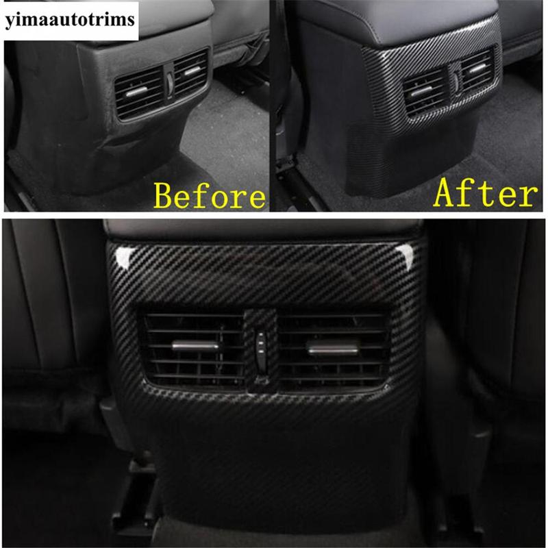 For Mazda 3  - 2025 Rear Armrest Box Anti Kick Air Conditioner Outlet Vent Panel Cover Trim ABS /Stainless Steel Accessories
